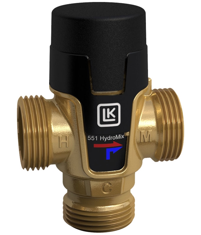Термостатический смесительный клапан LK551 HydroMix Kvs 1,5 25-45C M 3/4