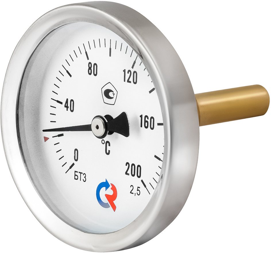 Термометр биметаллический осевой БТ−3 1.211(0–120 °C) G1/2 64.2,5 от магазина maxiDOM.by